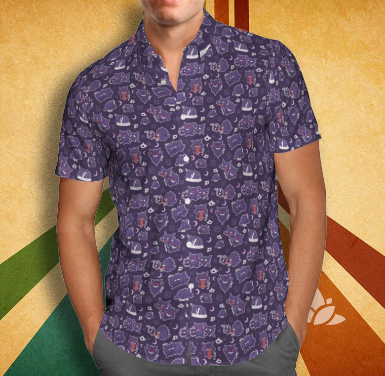 Retro Pokémon Hawaiian Shirt Collection – Magikarp, Eeveelutions, Charizard, & Gengar Designs!