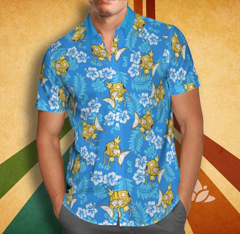 Magikarp Blue hawaiian poke shirt