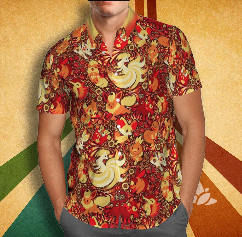 Ninetales Eeveelutions Red poke shirt